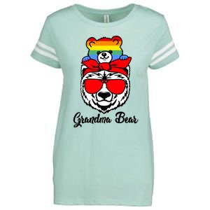 Grandma Bear Proud Grandma Flag Lgbt Pride Mothers Day Gift Enza Ladies Jersey Football T-Shirt