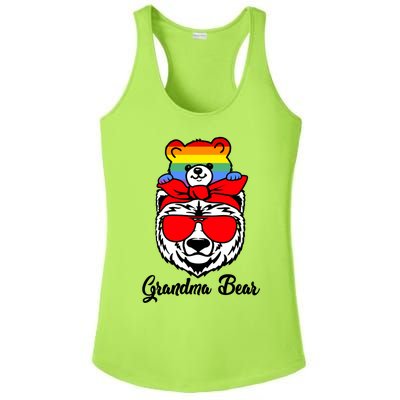 Grandma Bear Proud Grandma Flag Lgbt Pride Mothers Day Gift Ladies PosiCharge Competitor Racerback Tank