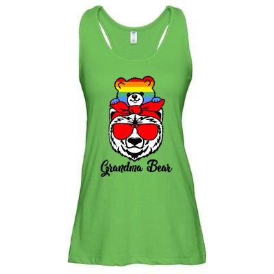 Grandma Bear Proud Grandma Flag Lgbt Pride Mothers Day Gift Ladies Essential Flowy Tank