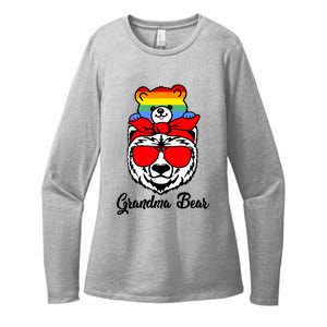 Grandma Bear Proud Grandma Flag Lgbt Pride Mothers Day Gift Womens CVC Long Sleeve Shirt