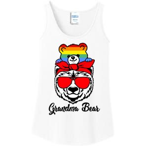 Grandma Bear Proud Grandma Flag Lgbt Pride Mothers Day Gift Ladies Essential Tank