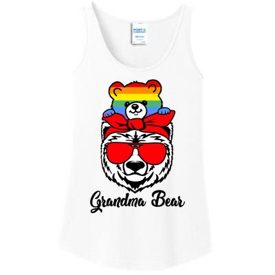 Grandma Bear Proud Grandma Flag Lgbt Pride Mothers Day Gift Ladies Essential Tank