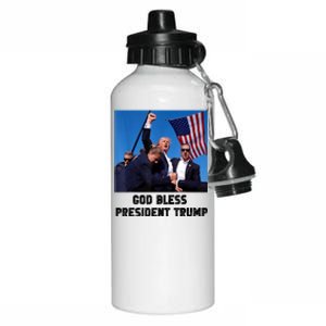 God Bless President Trump Donald Trump 2024 Aluminum Water Bottle 