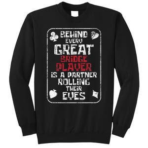 Great Bridge Player Deck Dealer Bridge Card Game Cardplay Tall Sweatshirt