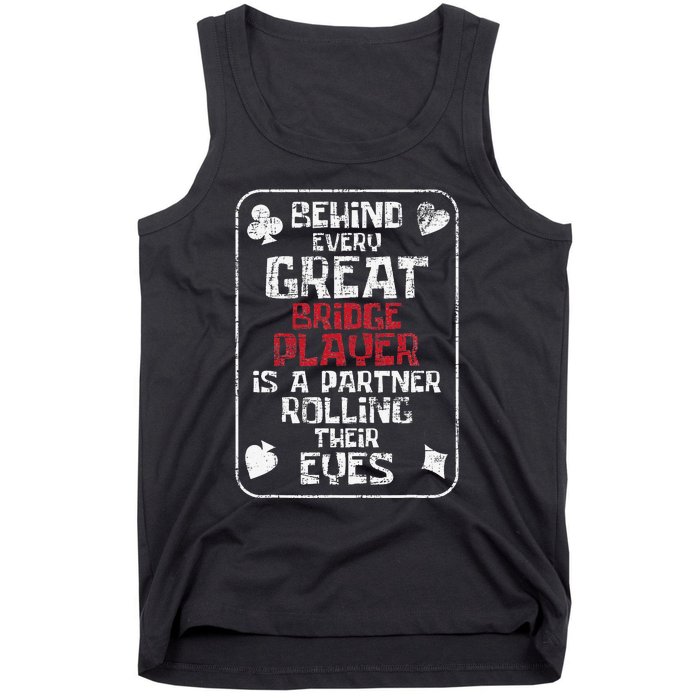 Great Bridge Player Deck Dealer Bridge Card Game Cardplay Tank Top