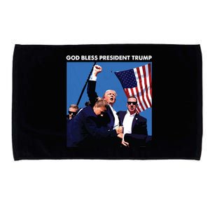 God Bless President Trump Shooting At Donald Trump Rally Microfiber Hand Towel