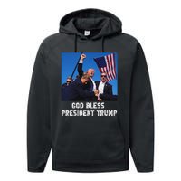 God Bless President Trump 2024 Patriot Performance Fleece Hoodie