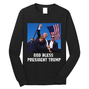 God Bless President Trump 2024 Patriot Long Sleeve Shirt