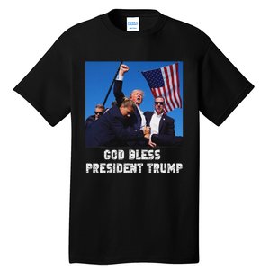 God Bless President Trump 2024 Patriot Tall T-Shirt