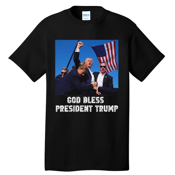 God Bless President Trump 2024 Patriot Tall T-Shirt