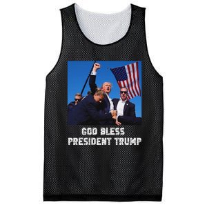 God Bless President Trump 2024 Patriot Mesh Reversible Basketball Jersey Tank