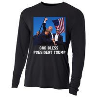 God Bless President Trump 2024 Patriot Cooling Performance Long Sleeve Crew