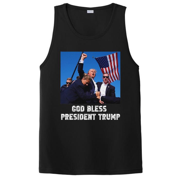 God Bless President Trump 2024 Patriot PosiCharge Competitor Tank