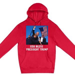 God Bless President Trump 2024 Patriot Premium Pullover Hoodie