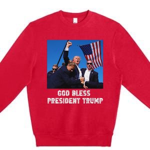 God Bless President Trump 2024 Patriot Premium Crewneck Sweatshirt