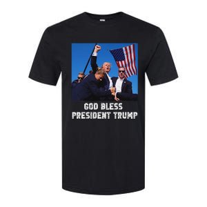 God Bless President Trump 2024 Patriot Softstyle CVC T-Shirt