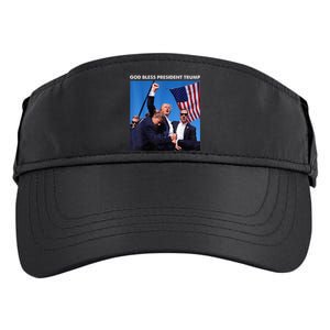 God Bless President Trump Shooting At Donald Trump Rally 2024 Adult Drive Performance Visor