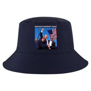 God Bless President Trump Shooting At Donald Trump Rally 2024 Cool Comfort Performance Bucket Hat