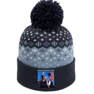 God Bless President Trump Shooting At Donald Trump Rally 2024 The Baniff Cuffed Pom Beanie