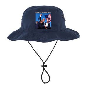 God Bless President Trump Shooting At Donald Trump Rally 2024 Legacy Cool Fit Booney Bucket Hat