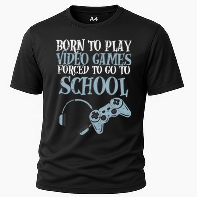 Gamer Born Play Video Game Fun Gaming Cooling Performance Crew T-Shirt