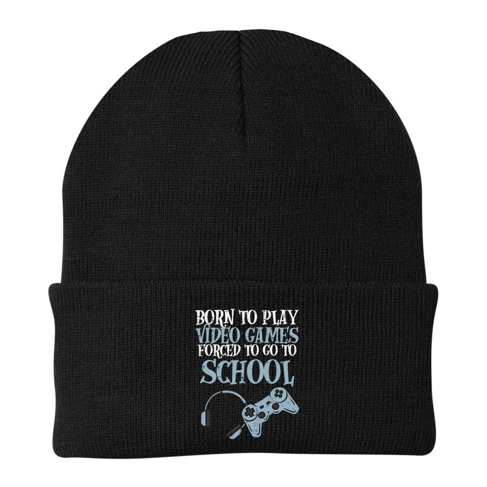 Gamer Born Play Video Game Fun Gaming Beanie