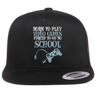 Gamer Born Play Video Game Fun Gaming Flatbill Hat