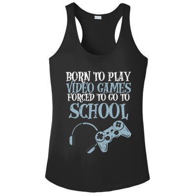 Gamer Born Play Video Game Fun Gaming Ladies PosiCharge Competitor Racerback Tank