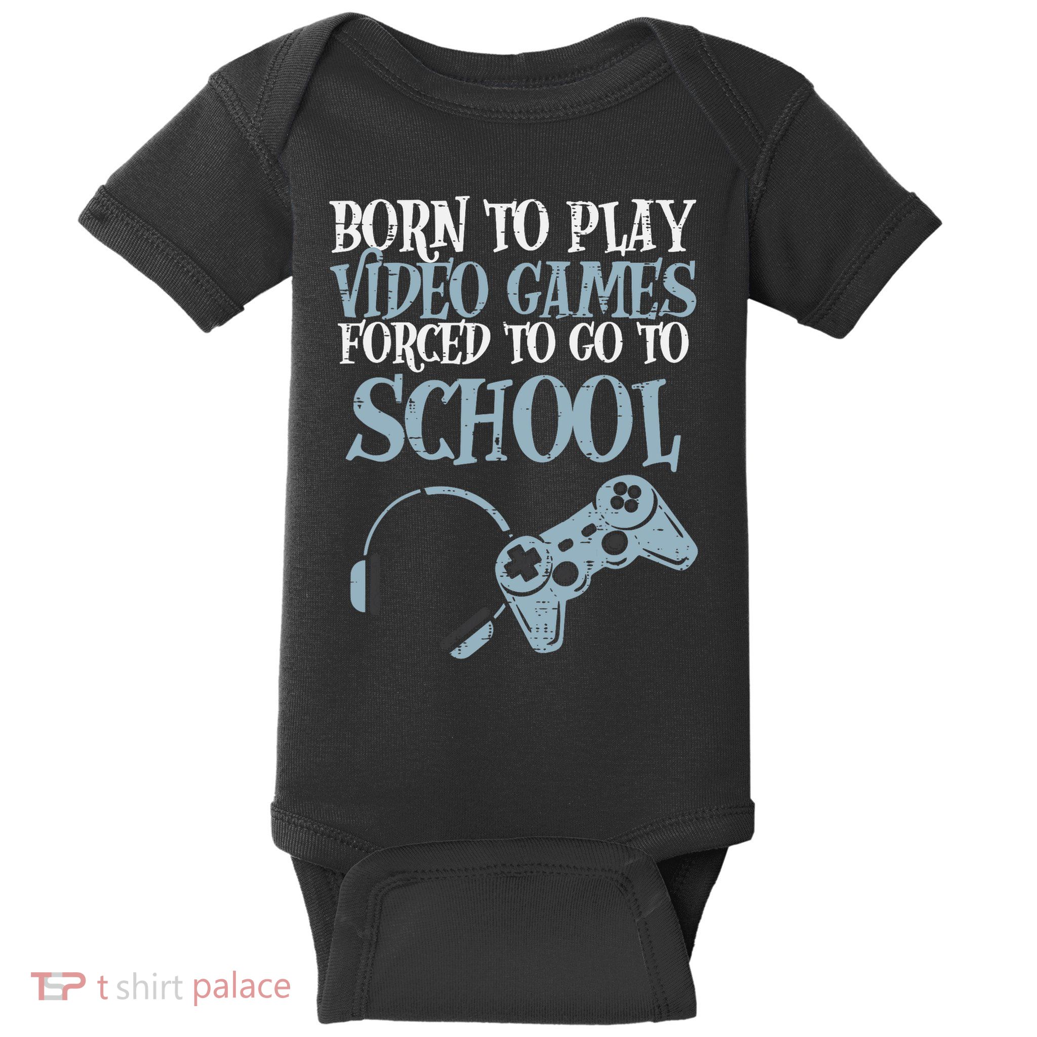 Gamer Born Play Video Game Fun Gaming Baby Bodysuit