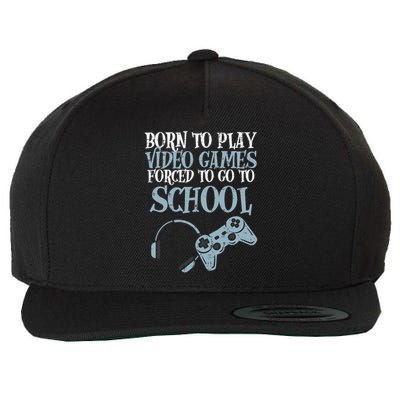 Gamer Born Play Video Game Fun Gaming Wool Snapback Cap