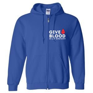 Give Blood Play Hockey Funny Ice Hockey Player Gift Meaningful Gift Full Zip Hoodie