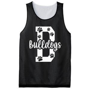 Go Bulldogs Pawprint School Mascot Spirit Football Mesh Reversible Basketball Jersey Tank