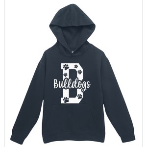 Go Bulldogs Pawprint School Mascot Spirit Football Urban Pullover Hoodie