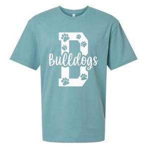 Go Bulldogs Pawprint School Mascot Spirit Football Sueded Cloud Jersey T-Shirt