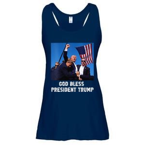 God Bless President Trump Donald Trump 2024 Ladies Essential Flowy Tank