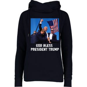 God Bless President Trump Donald Trump 2024 Womens Funnel Neck Pullover Hood