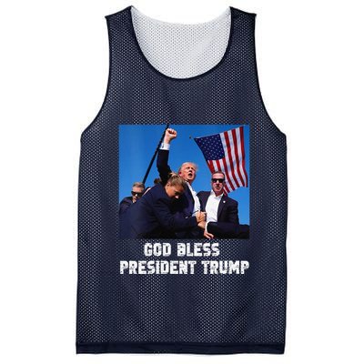 God Bless President Trump Donald Trump 2024 Mesh Reversible Basketball Jersey Tank