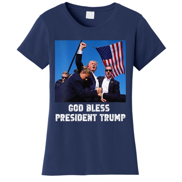 God Bless President Trump Donald Trump 2024 Women's T-Shirt