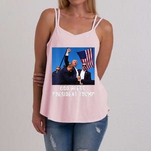 God Bless President Trump Donald Trump 2024 Women's Strappy Tank