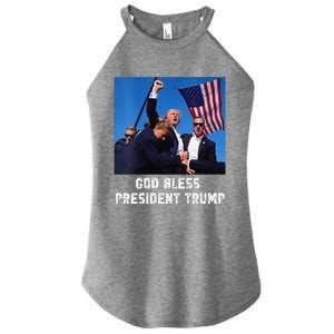 God Bless President Trump Donald Trump 2024 Women's Perfect Tri Rocker Tank