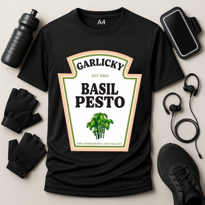 Garlicky Basil Pesto Condiment Costume Party Matching Cooling Performance Crew T-Shirt