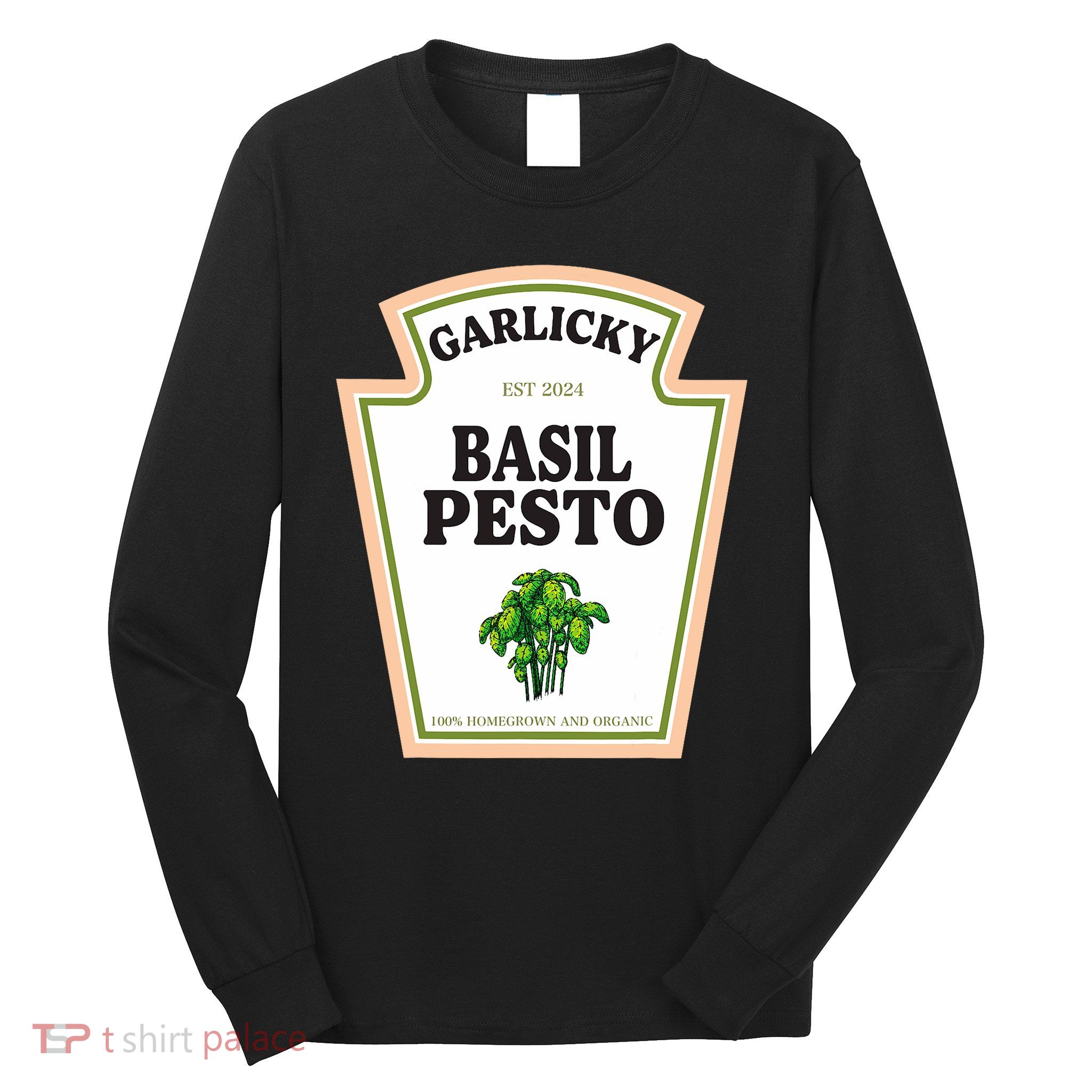 Garlicky Basil Pesto Condiment Costume Party Matching Long Sleeve Shirt