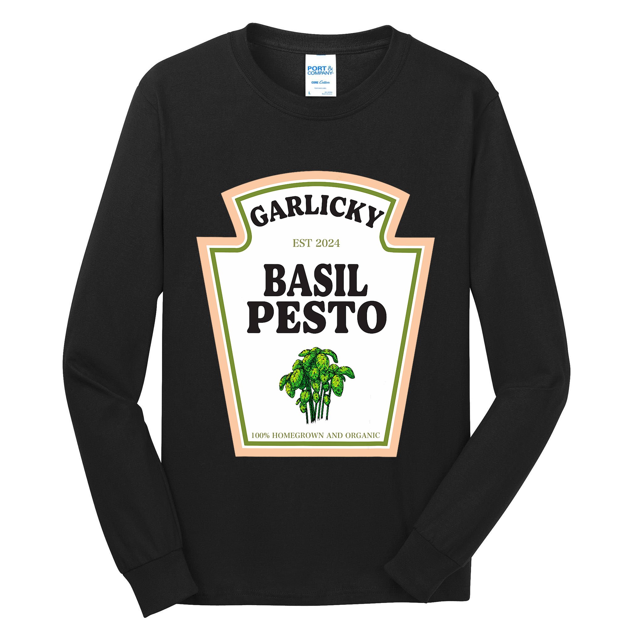 Garlicky Basil Pesto Condiment Costume Party Matching Tall Long Sleeve T-Shirt