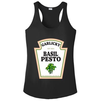Garlicky Basil Pesto Condiment Costume Party Matching Ladies PosiCharge Competitor Racerback Tank