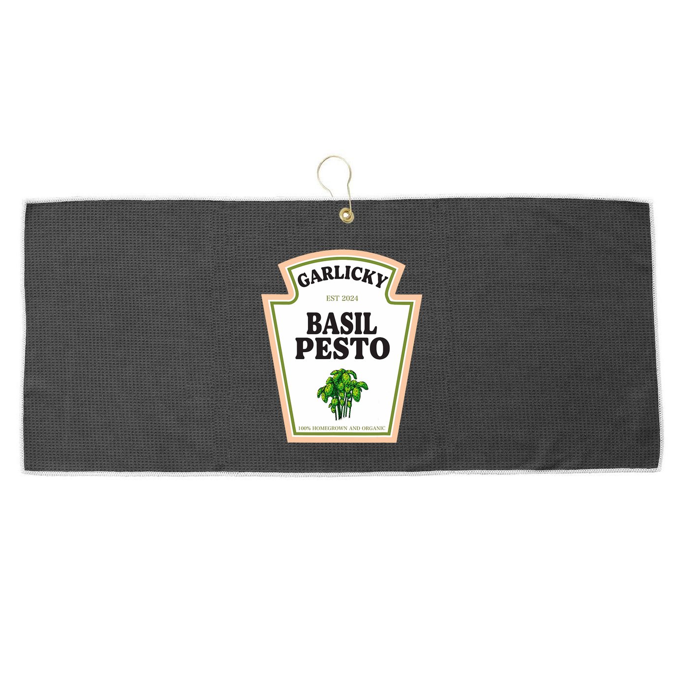 Garlicky Basil Pesto Condiment Costume Party Matching Large Microfiber Waffle Golf Towel