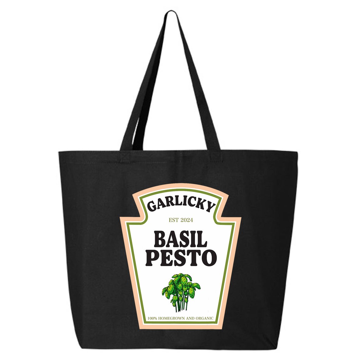 Garlicky Basil Pesto Condiment Costume Party Matching 25L Jumbo Tote