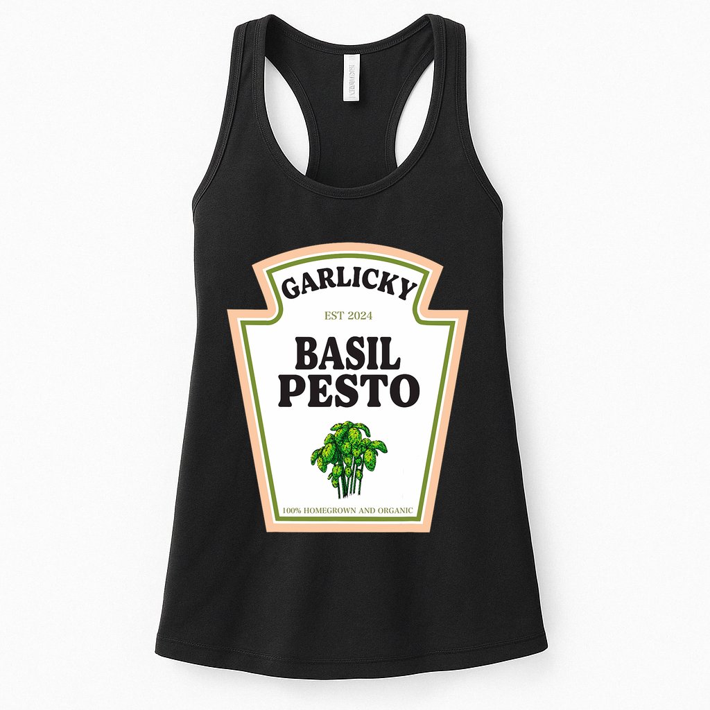 Garlicky Basil Pesto Condiment Costume Party Matching Womens Tank Top