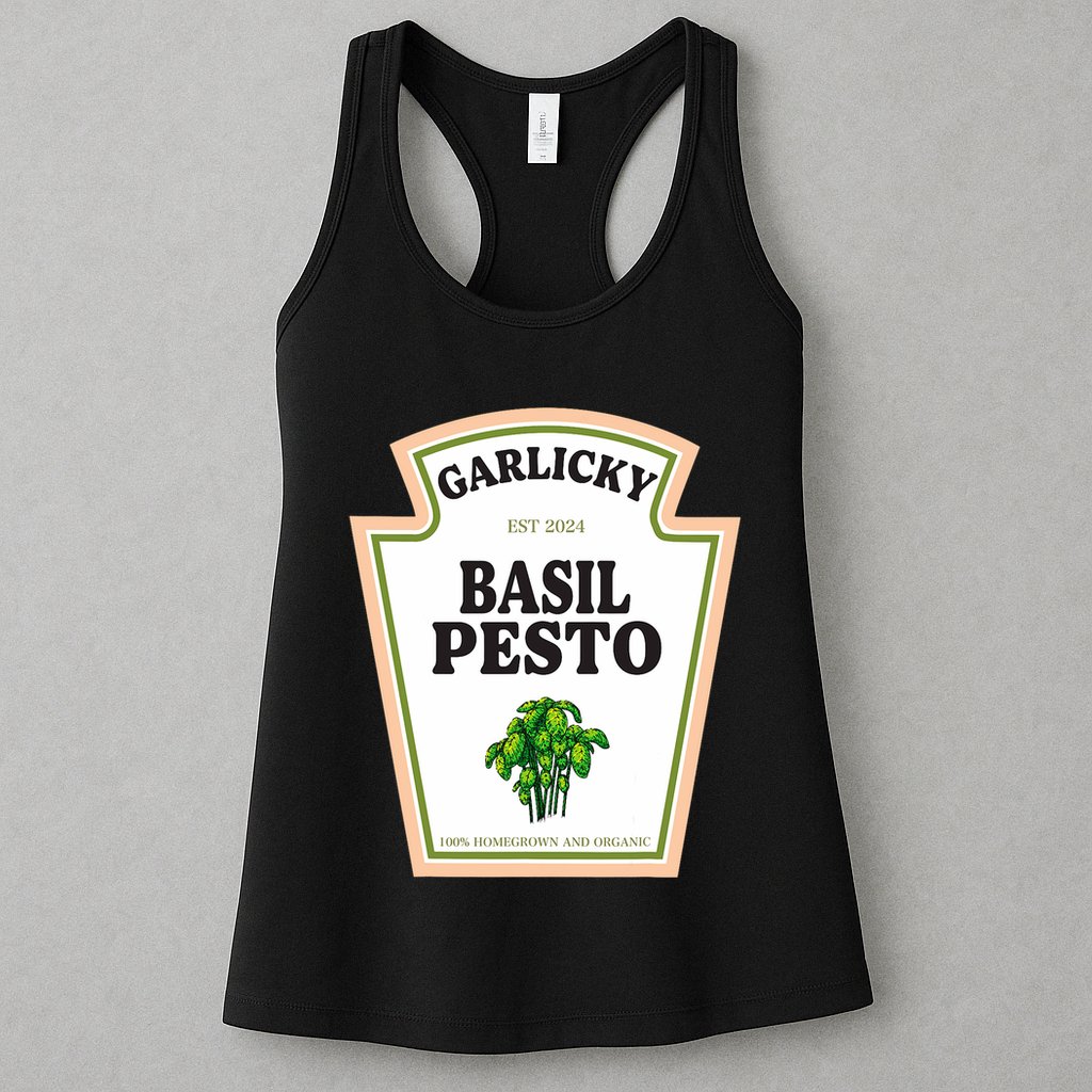 Garlicky Basil Pesto Condiment Costume Party Matching Womens Tank Top