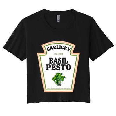Garlicky Basil Pesto Condiment Costume Party Matching Crop Top