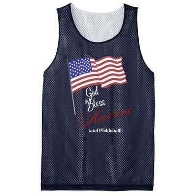 God Bless Pickleball Fun Pickleball Pickleball Flag Mesh Reversible Basketball Jersey Tank